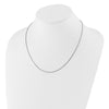 Sterling Silver RH-plated Adjustable 1.3mm Box Chain