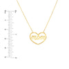 Script Mom in Open Heart Adjustable Necklace