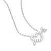 Mini CZ Heart and Arrow Adjustable Necklace