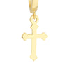 Mini Huggie Hoop Earrings with Cross Drop