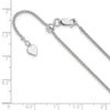 Sterling Silver RH-plated Adjustable 1.5mm Spiga Chain