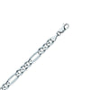 Sterling Silver 6.75mm Concave Figaro Chain with Lobster