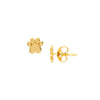 Dog Paw Stud Earrings on Post Back