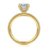 14K Yellow Gold Oval Diamond Engagement Ring