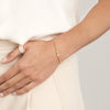 Double Puff Heart Station Paper Clip Bracelet