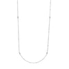 Sterling Silver D/C Bead and Mini Bead Long Necklace