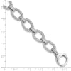 Sterling Silver Rhodium-plated CZ Woven Link Bracelet