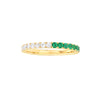 50/50 Emerald &amp; Diamond Stackable Band