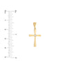 CZ Center Polished Cross Pendant