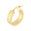 15mm Line Round Hoop Earrings