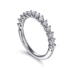 14K White Gold Diamond Wedding Band