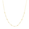 Alternating Bezel Diamond &amp; Bead Necklace