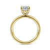 14K Yellow Gold Oval Solitaire Engagement Ring