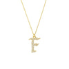Diamond Gothic 'F' Necklace