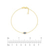 Mini CZ Evil Eye Adjustable Bracelet