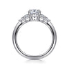 14K White Gold Oval Diamond Engagement Ring