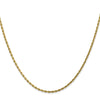 10K 2mm Diamond-Cut Rope Chain