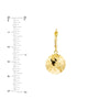 Hammered Disc Earrings on Leverback