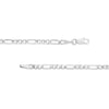 Sterling Silver 3.2mm Concave Figaro Chain with Lobster Lock