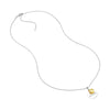 Sterling Silver Love Disc Necklace with Heart
