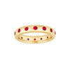 0.70ct Round Ruby Straight Band Ring