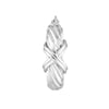Plated Sterling Silver Twisted Hoop Earrings with X