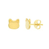 Cat Stud Earrings on Post Back