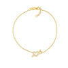 Mini CZ Heart and Arrow Adjustable Bracelet