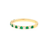 Emerald &amp; Diamond Stackable Band