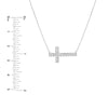 Diamond-Cut Sideways Cross Adj. Necklace