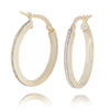 Oval Sparkle Hoop Earrings