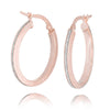 Oval Sparkle Hoop Earrings
