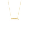 Blessed Bar Necklace with Cross Dangle