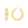 20mm Round Square Tube Hoop Earrings