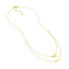 Angel and Wings Layered Duo Adj. Necklace