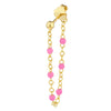 6 Beads Lt.Pink Enamel Front to Back Earrings
