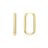 Diamond Paper Clip Hoop Earrings