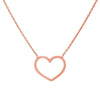 Open Wire Heart Adjustable Necklace