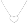 Open Wire Heart Adjustable Necklace