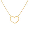 Open Wire Heart Adjustable Necklace