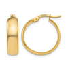 10K Polished Hinged Hoop Earrings