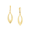 Diamond-Cut Open Marquise Drop Earrings