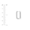 3 Row Pave Diamond Paper Clip Earrings (1-3/8tcw)