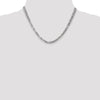 14K White Gold 4.5mm Flat Beveled Curb Chain
