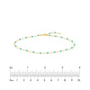 Light Turquoise Enamel Bead on Piatto Chain