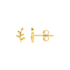 Leaf Branch Stud Earrings