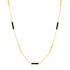 Black Enamel Alternating Bar Station Necklace