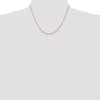 14K 1.5mm Diamond-Cut Rope Chain Anklet