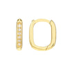 Diamond Channel 8mm Hoop Earrings