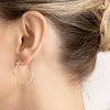 Round Beaded Wire Post Hoops